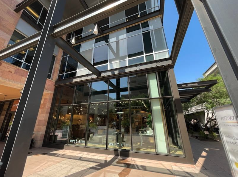 Multi-story commercial storefront windows cleaned in Lakeway